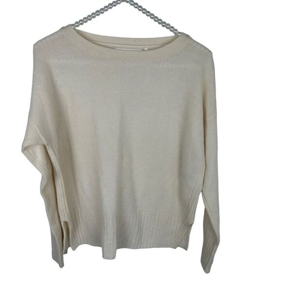 Anthropologie cashmere collection sweater cream ivory size XS lightweight 100% c - Picture 1 of 11